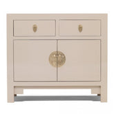 Golden Dragon Oriental Painted Solid Wood Grey Small Sideboard 90x40x80cm